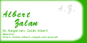 albert zalan business card